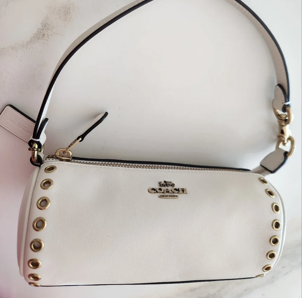 Coach Nolita Mini Barrel Bag In Chalk White - Picture 5 of 16